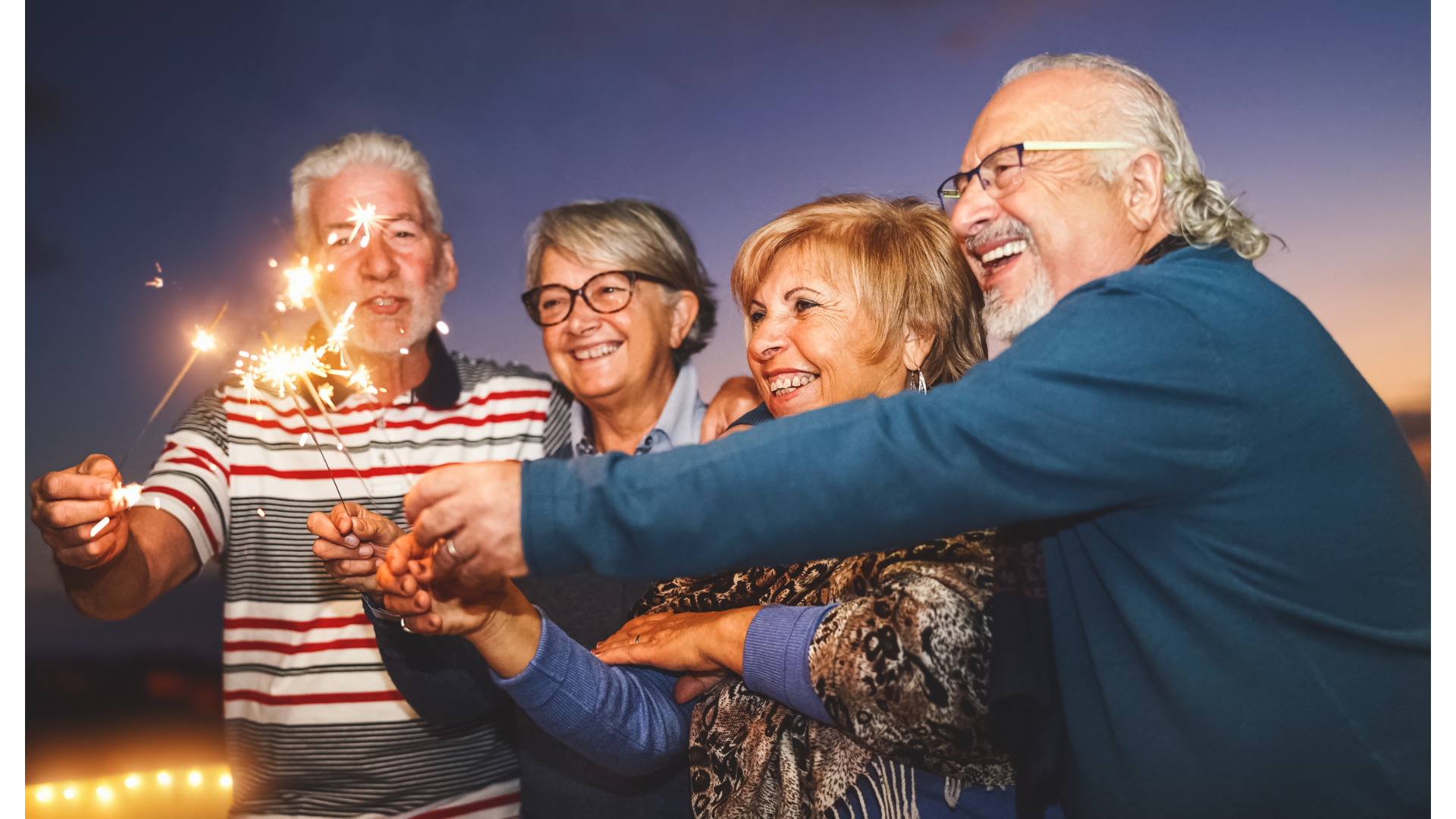 Seniors with Sparklers
