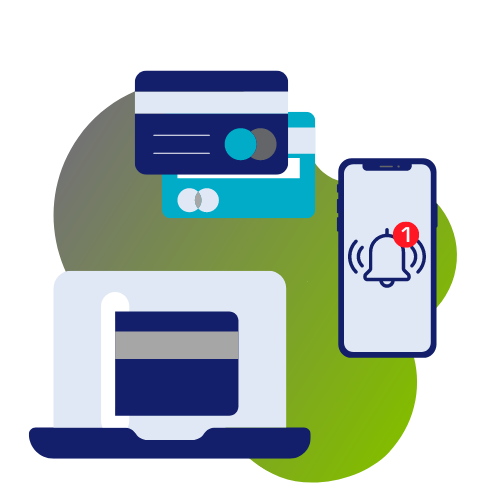 graphic of online payment options