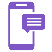 Texting Icon Purple