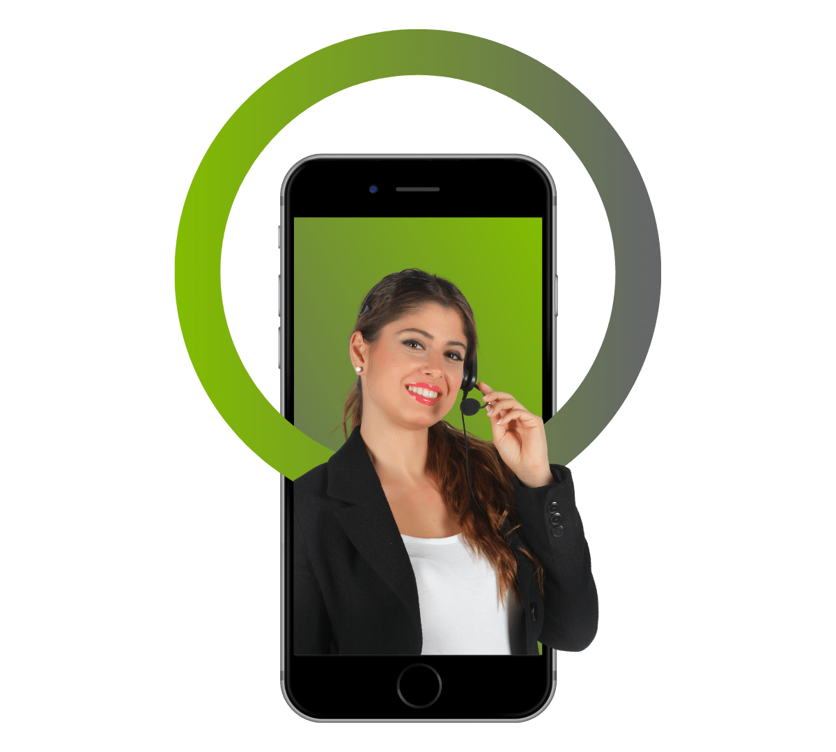 live-agent calling a happy customer 