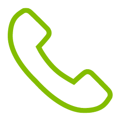 Green phone outline